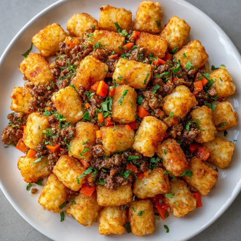 Cheesy Meatball Tater Tot Casserole Recipe - Recipe Image