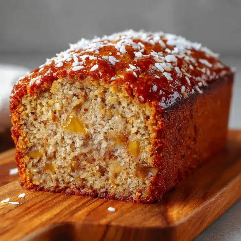 Hawaiian Banana Bread with Pineapple & Coconut Recipe