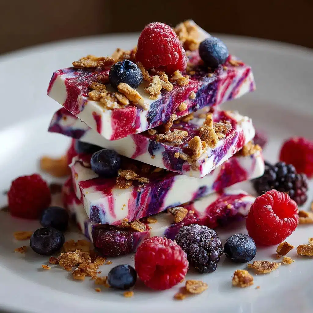 Frozen Yogurt Bark with Berries & Granola Recipe - Recipe Image