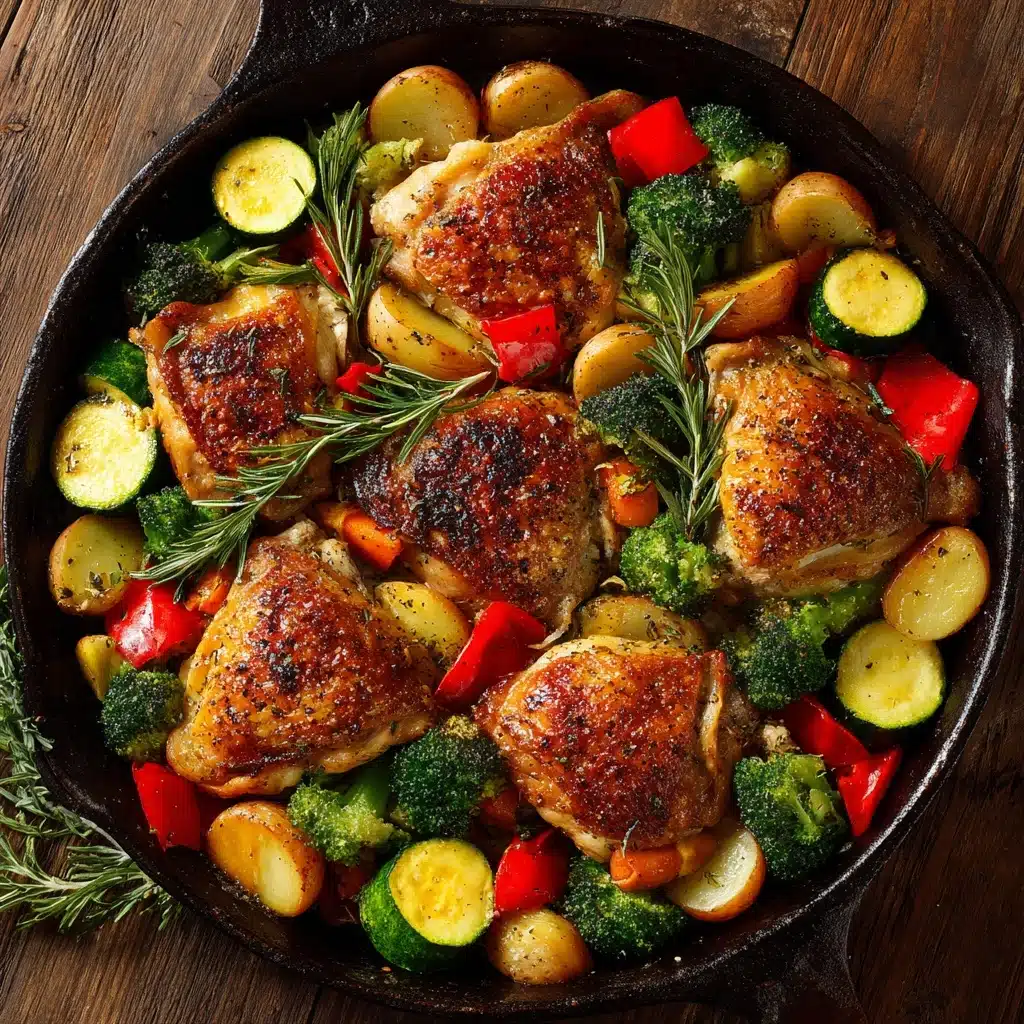 Healthy Chicken and Vegetables Skillet Recipe - Recipe Image