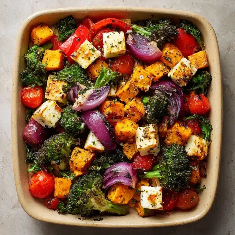 Warm Roasted Veggie Salad with Maple Dijon Vinaigrette Recipe