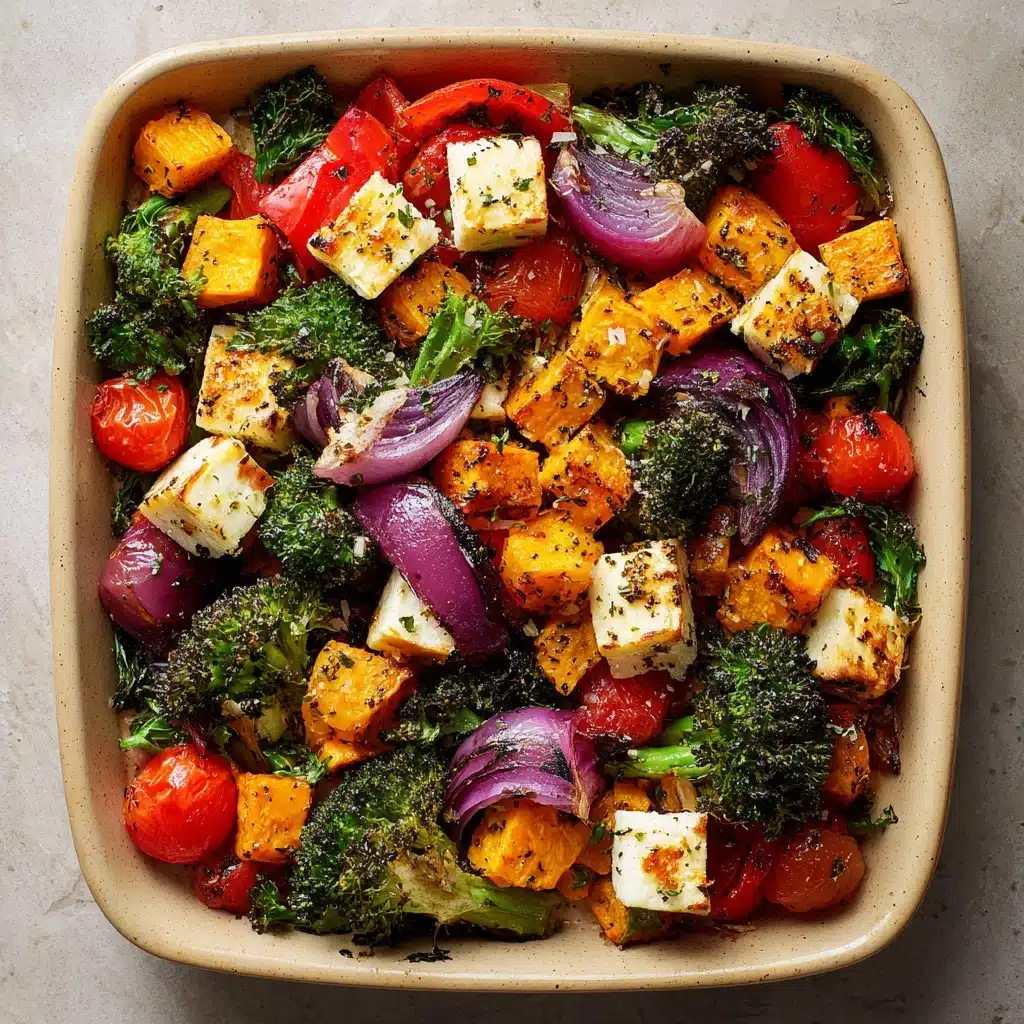 Warm Roasted Veggie Salad with Maple Dijon Vinaigrette Recipe