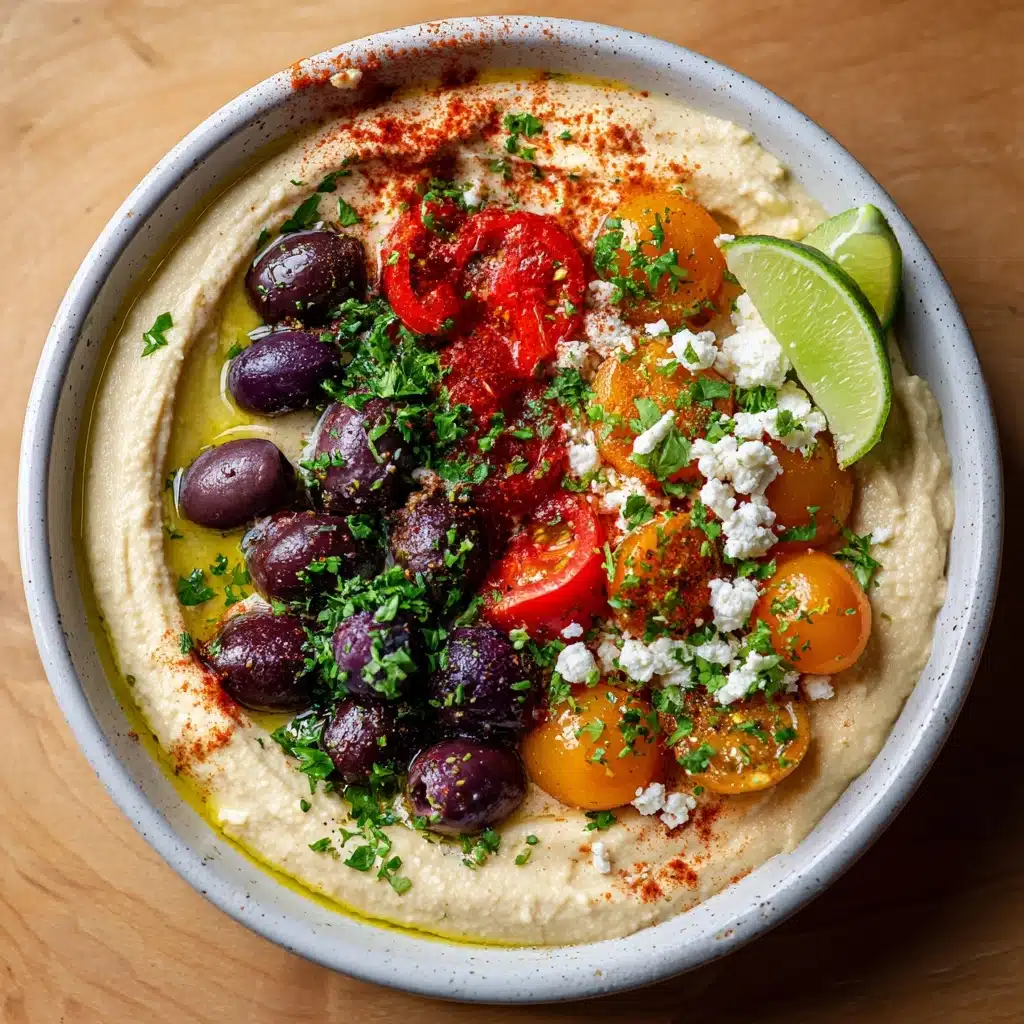 Greek Style Loaded Hummus Recipe