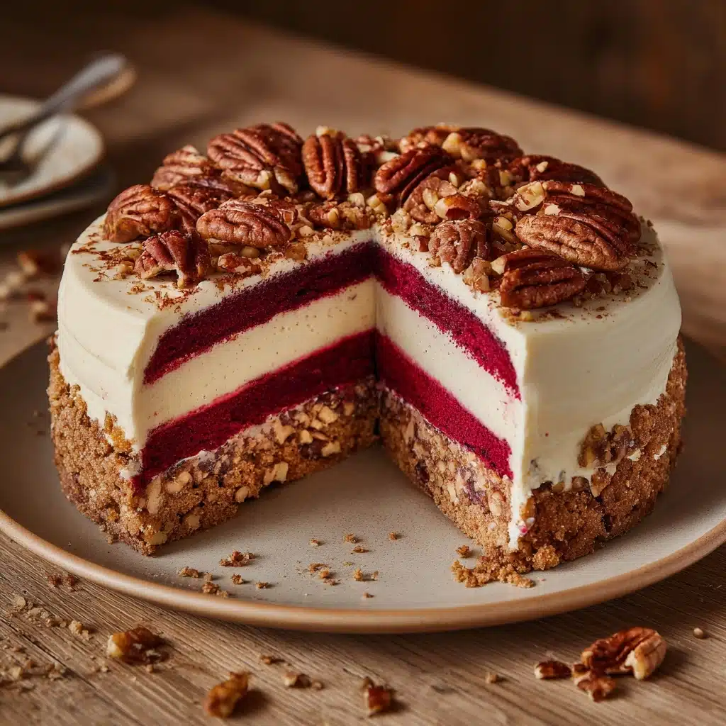 Butter Pecan Red Velvet Cheesecake Recipe - Recipe Image