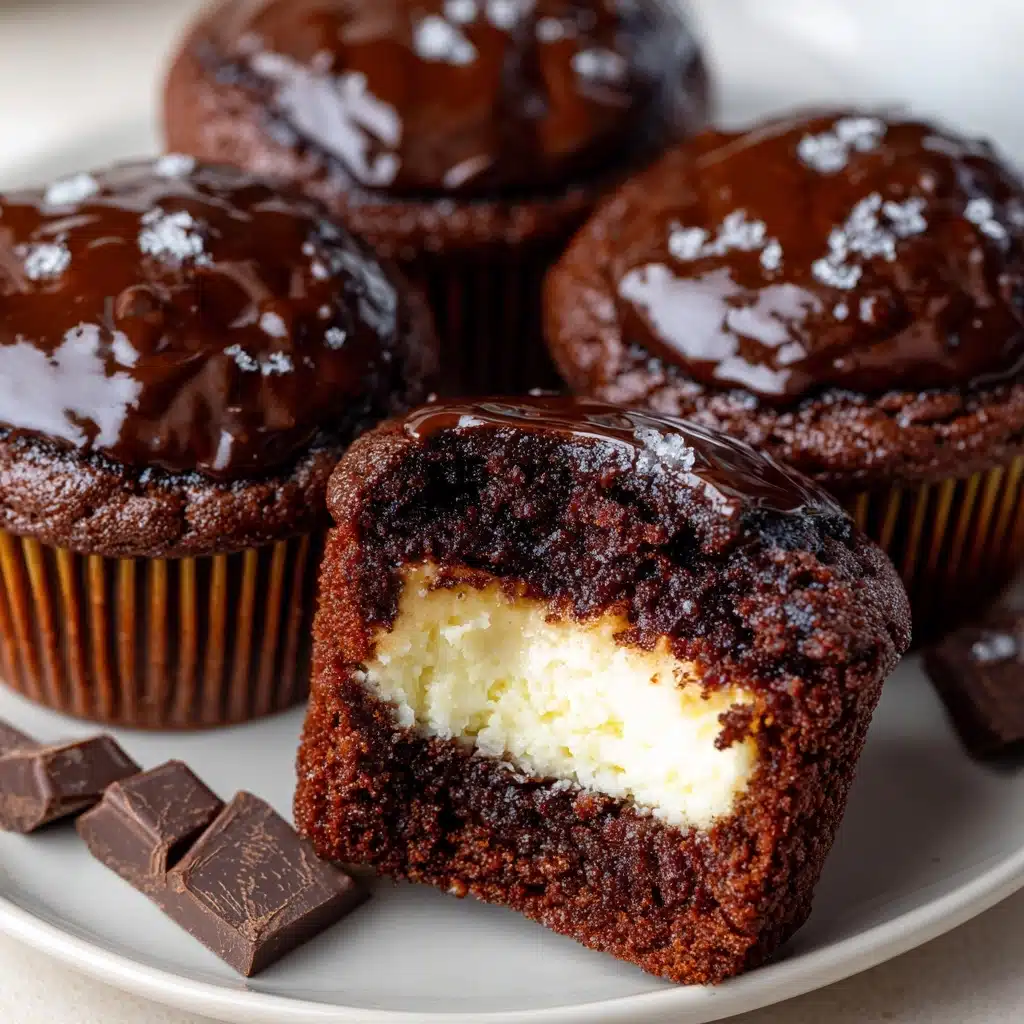 Cheesecake Stuffed Chocolate Cupcakes Recipe - Recipe Image