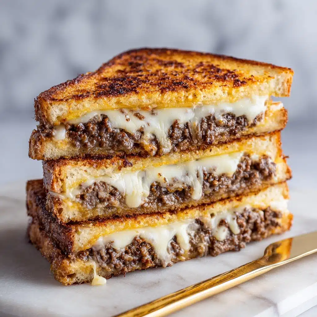 Steak and Mushroom Grilled Cheese Recipe - Recipe Image