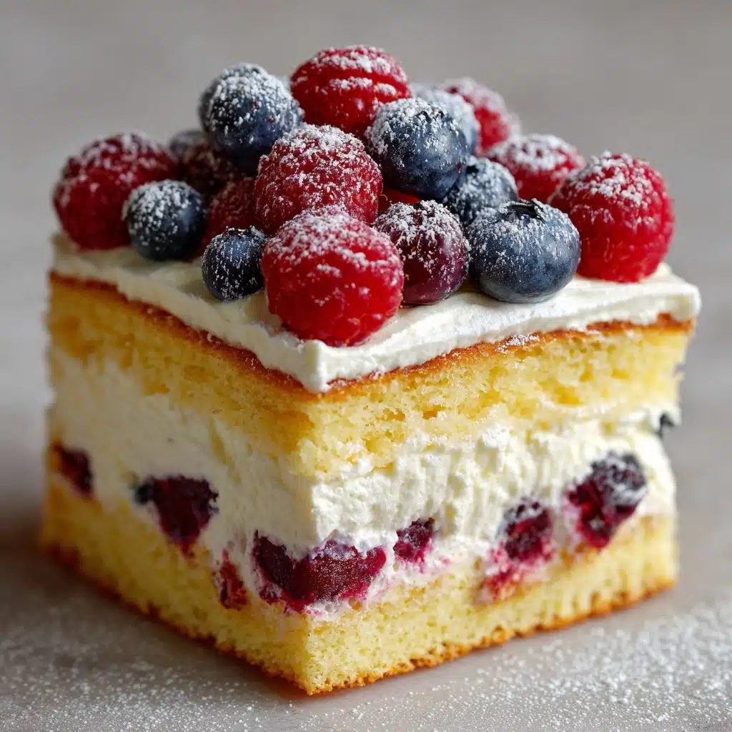 No-Bake Victoria Sponge Mousse Slice Recipe - Recipe Image