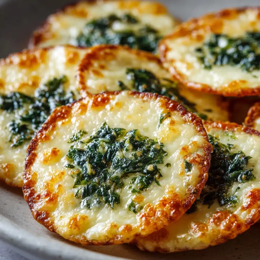 Spinach Dip Cheese Crisps Recipe - Recipe Image