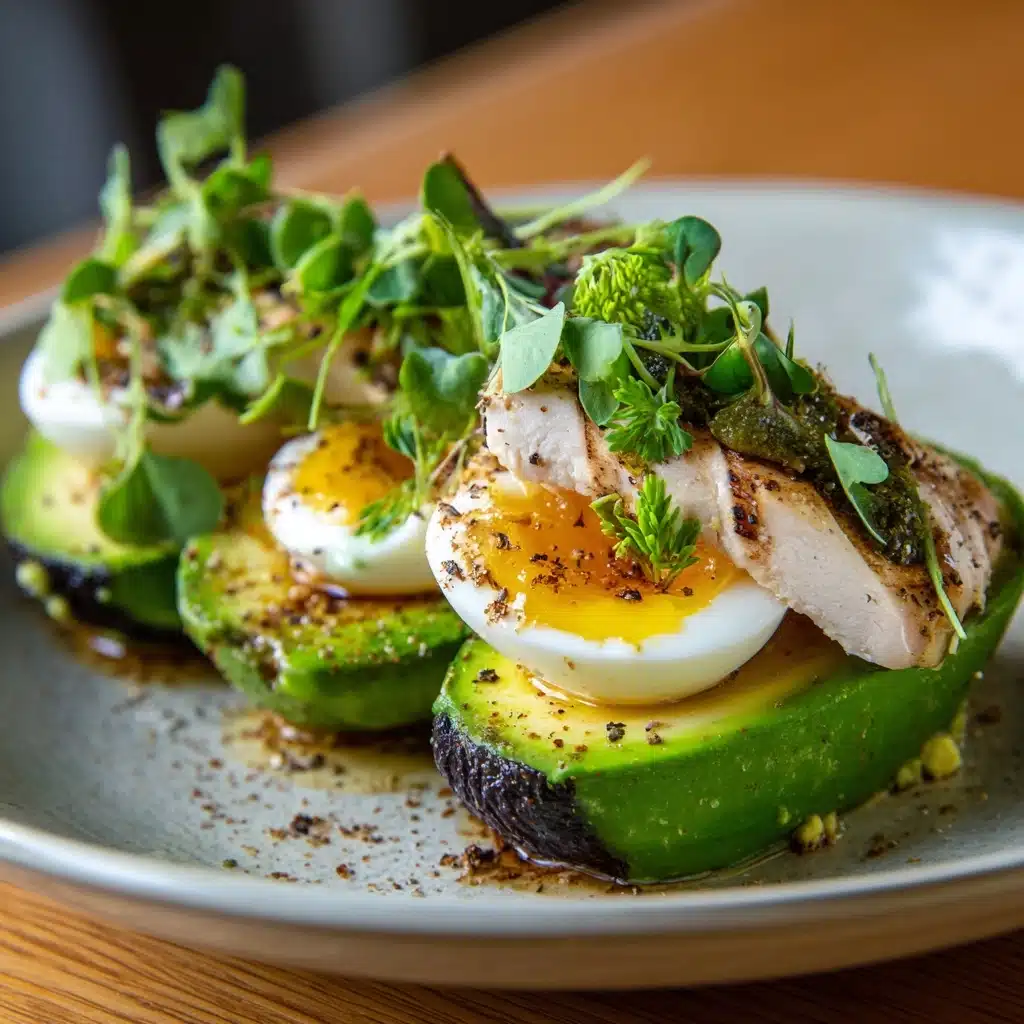 Baked Avocado Eggs with Turkey Slices Recipe - Recipe Image