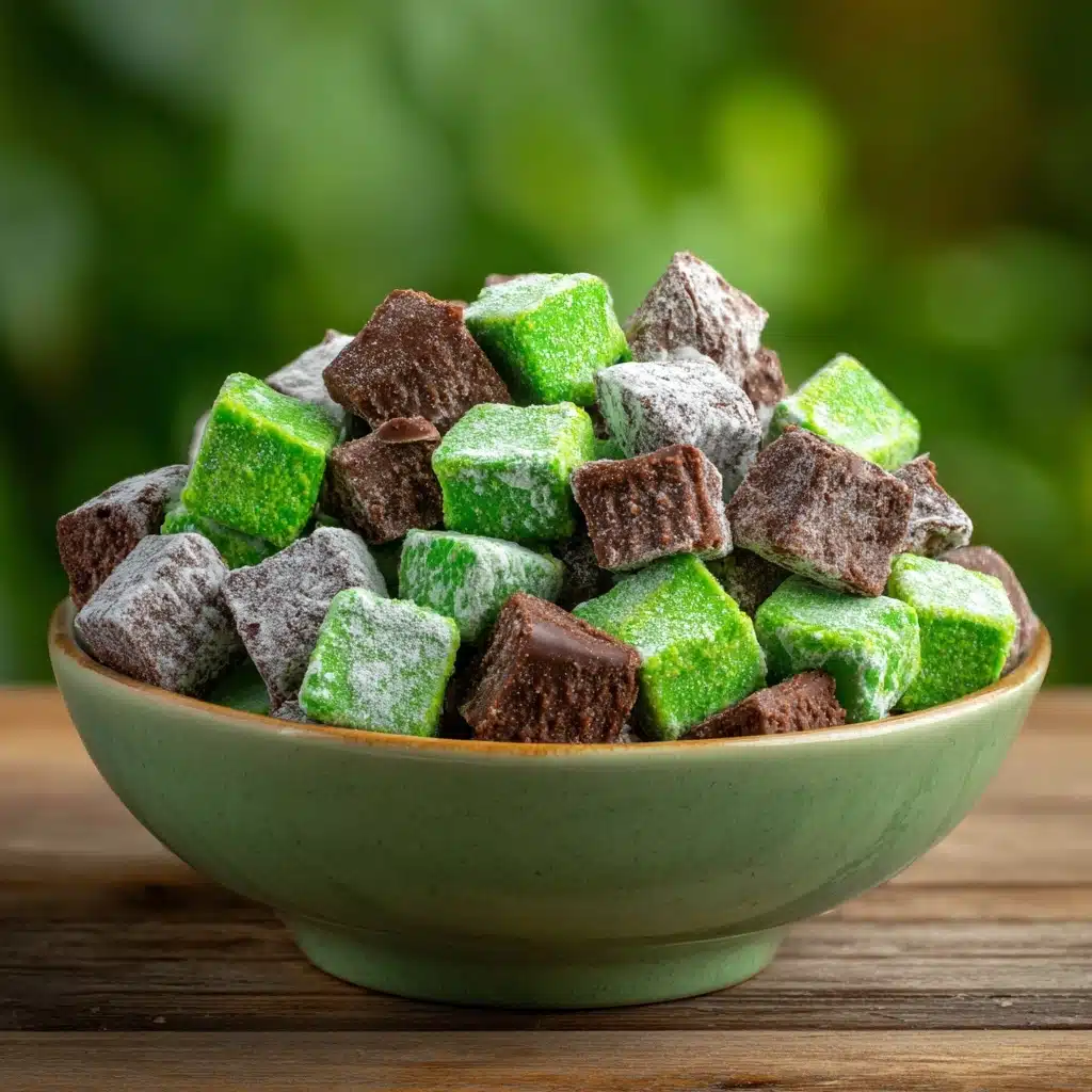 Green Mint Chocolate Muddy Buddies for St Recipe - Recipe Image