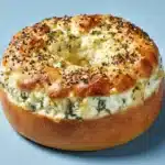 Cheesy Spinach-Artichoke Bagels Recipe