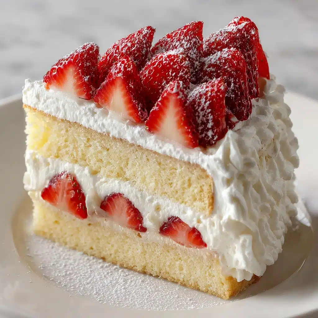 Japanese Strawberry Sponge Cake (Strawberry Shortcake) Recipe - Recipe Image