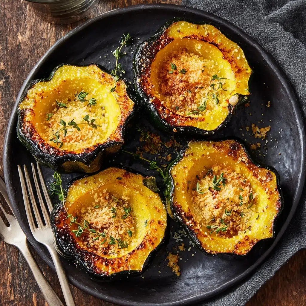 Parmesan Herb Roasted Acorn Squash Recipe - Recipe Image