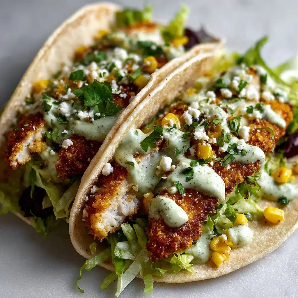 Fried Chicken Street Corn Tacos Recipe - Recipe Image