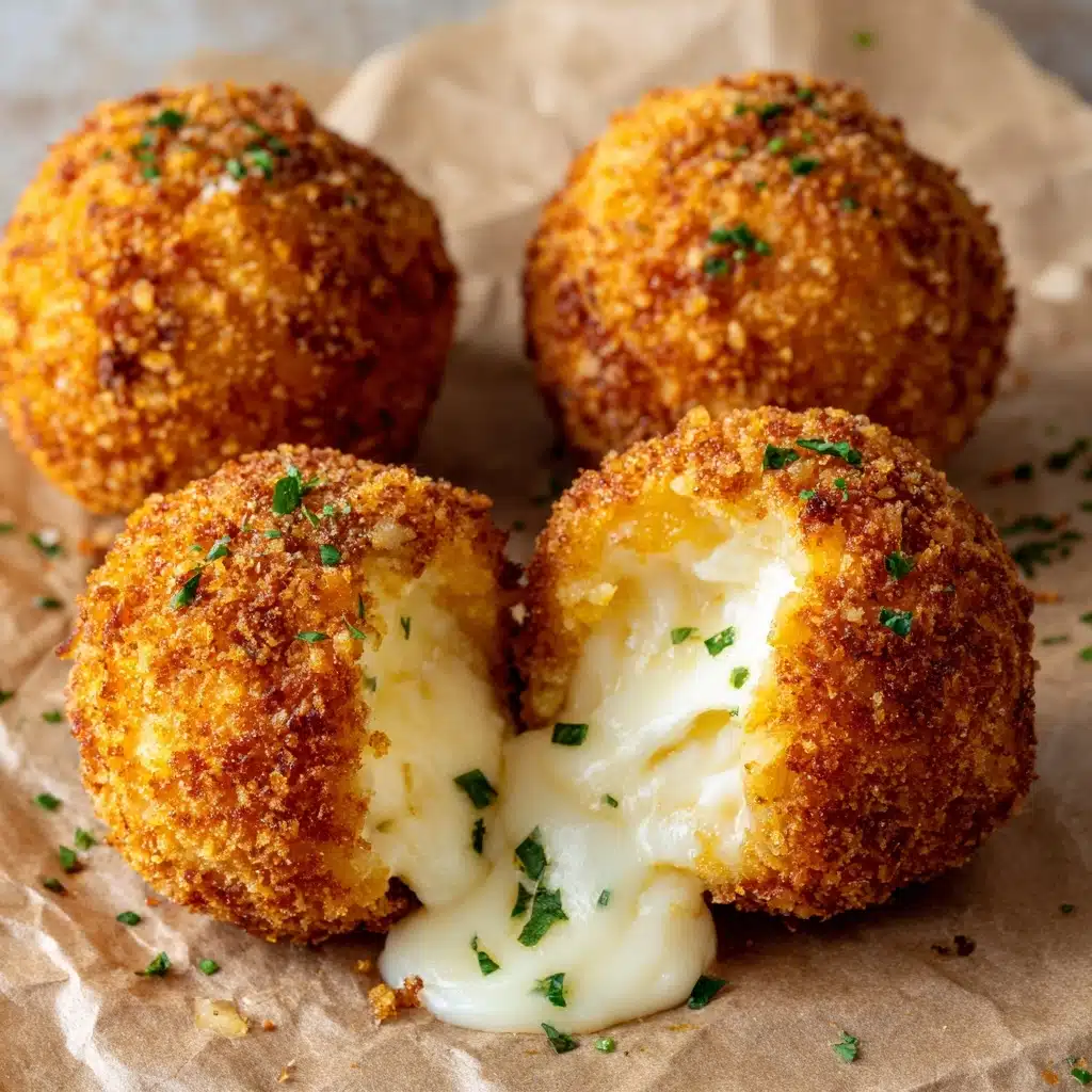 Cheesy Italian Arancini Balls Recipe - Recipe Image
