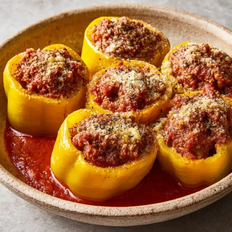Stuffed Banana Peppers in Savory Tomato Sauce Recipe
