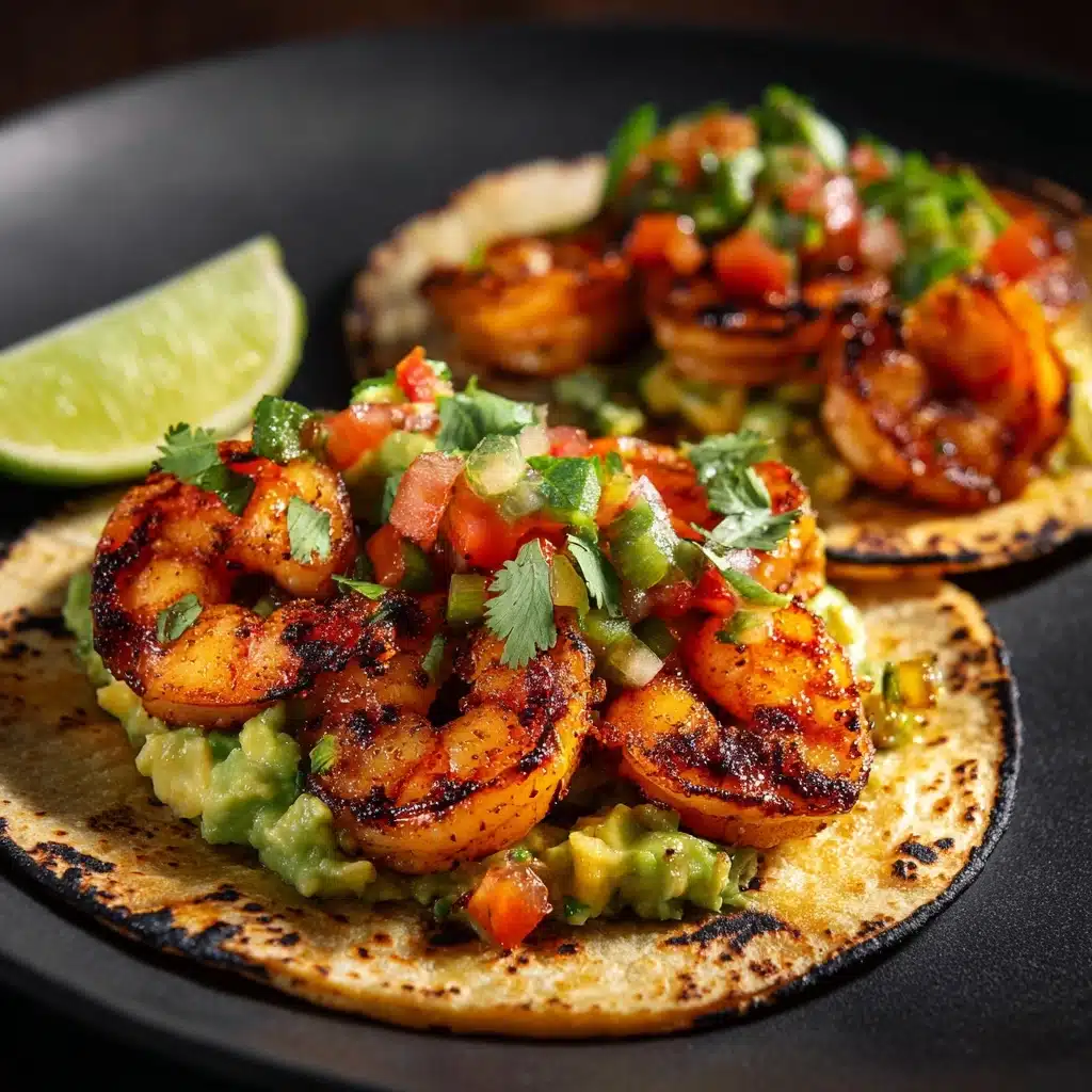 Grilled Shrimp Tacos with Avocado Salsa Recipe - Recipe Image