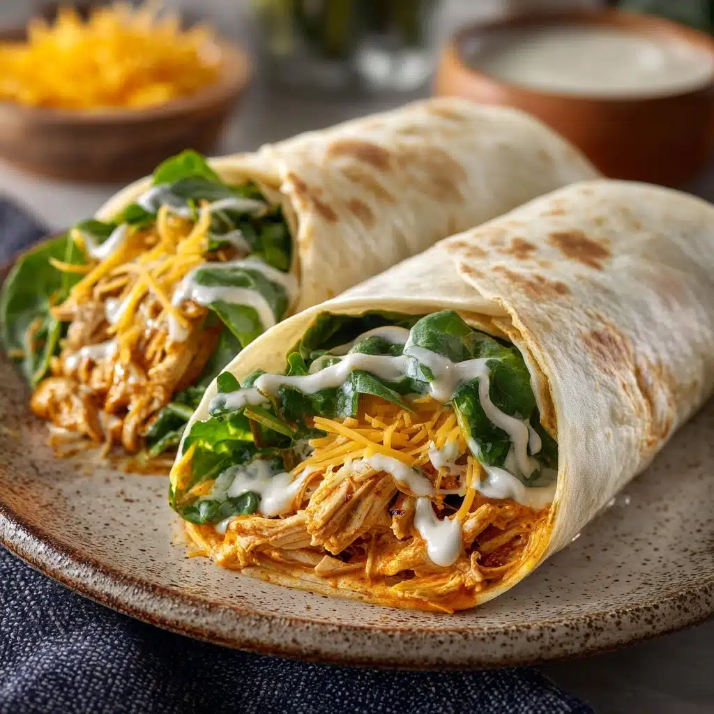 Buffalo Chicken Caesar Salad Wraps Recipe - Recipe Image