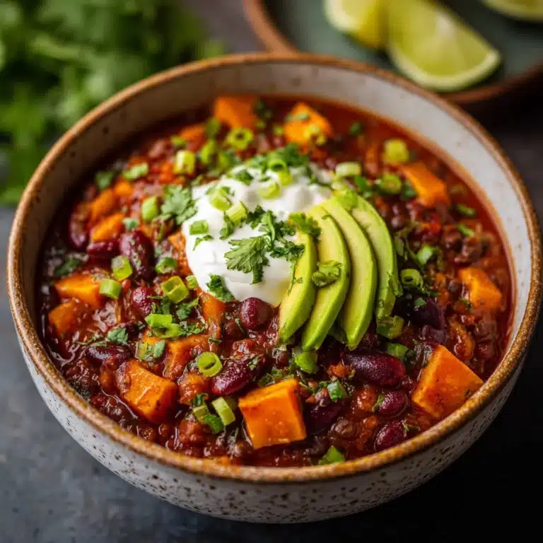 Vegan Sweet Potato Lentil Chili Recipe