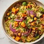 Vegan Roasted Veggie Orzo Salad Recipe