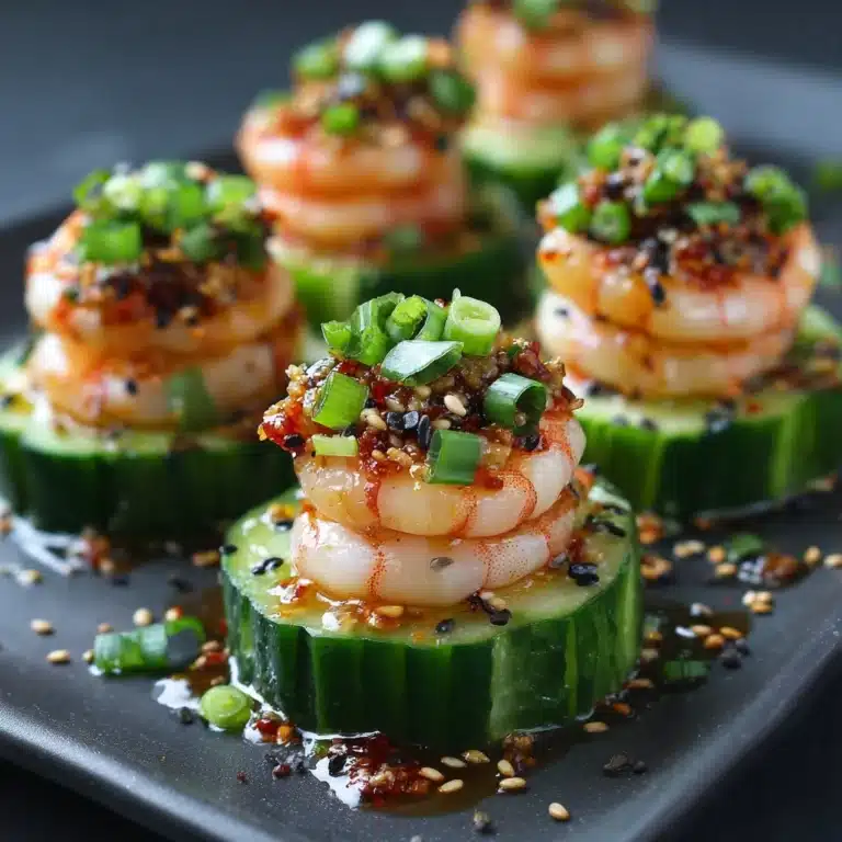 Spicy Shrimp Cucumber Sushi Boats Recipe