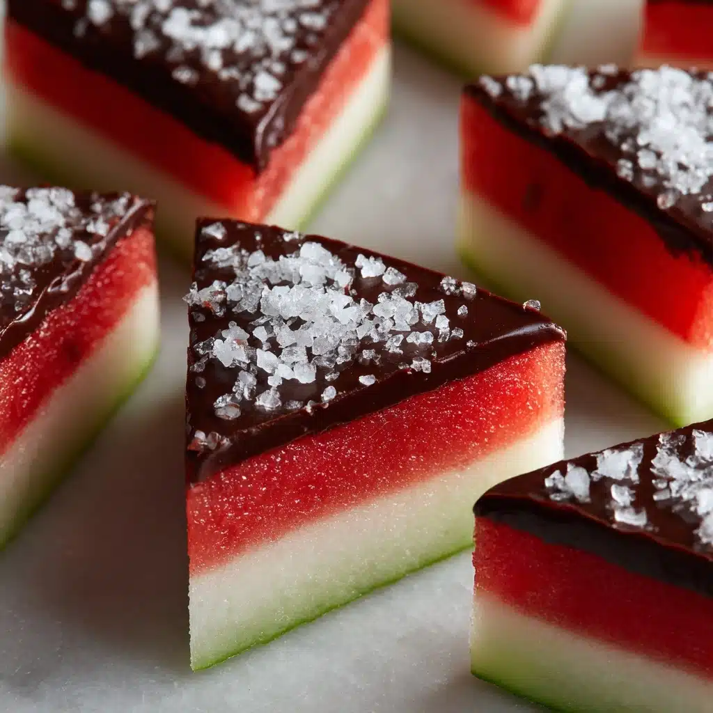 Sea Salt Dark Chocolate Watermelon Slices Recipe