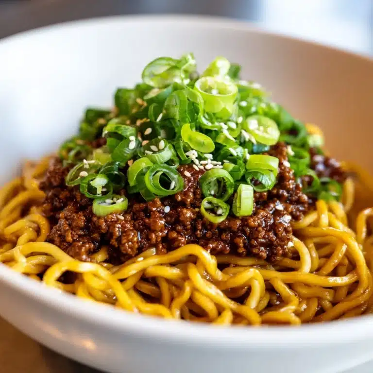Mongolian Ground Beef Noodles Recipe