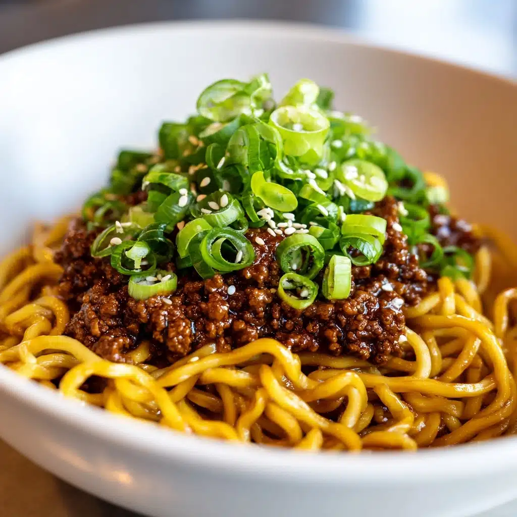 Mongolian Ground Beef Noodles Recipe