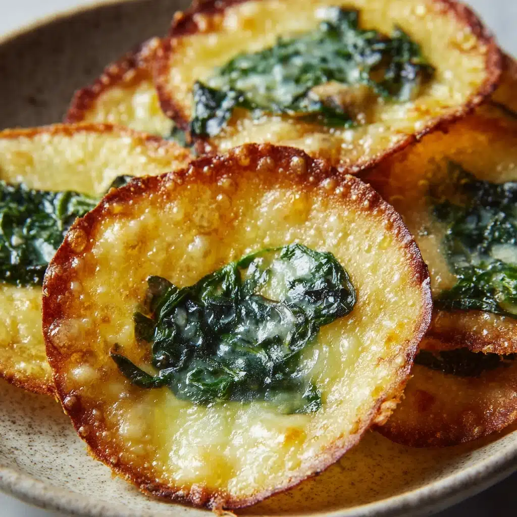 Spinach Dip Cheese Crisps Recipe