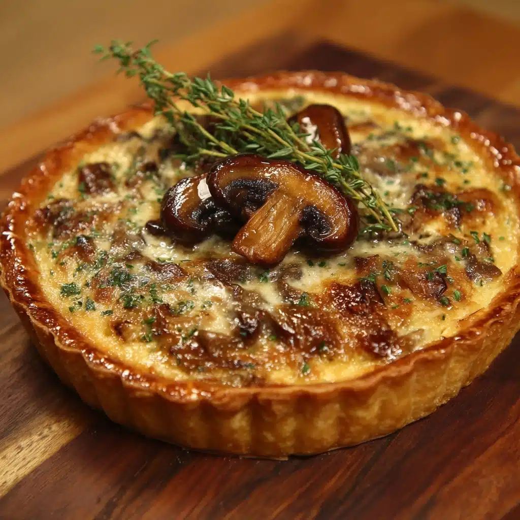 Mushroom, Shallot, and Herbed Goat Cheese Tarts Recipe - Recipe Image