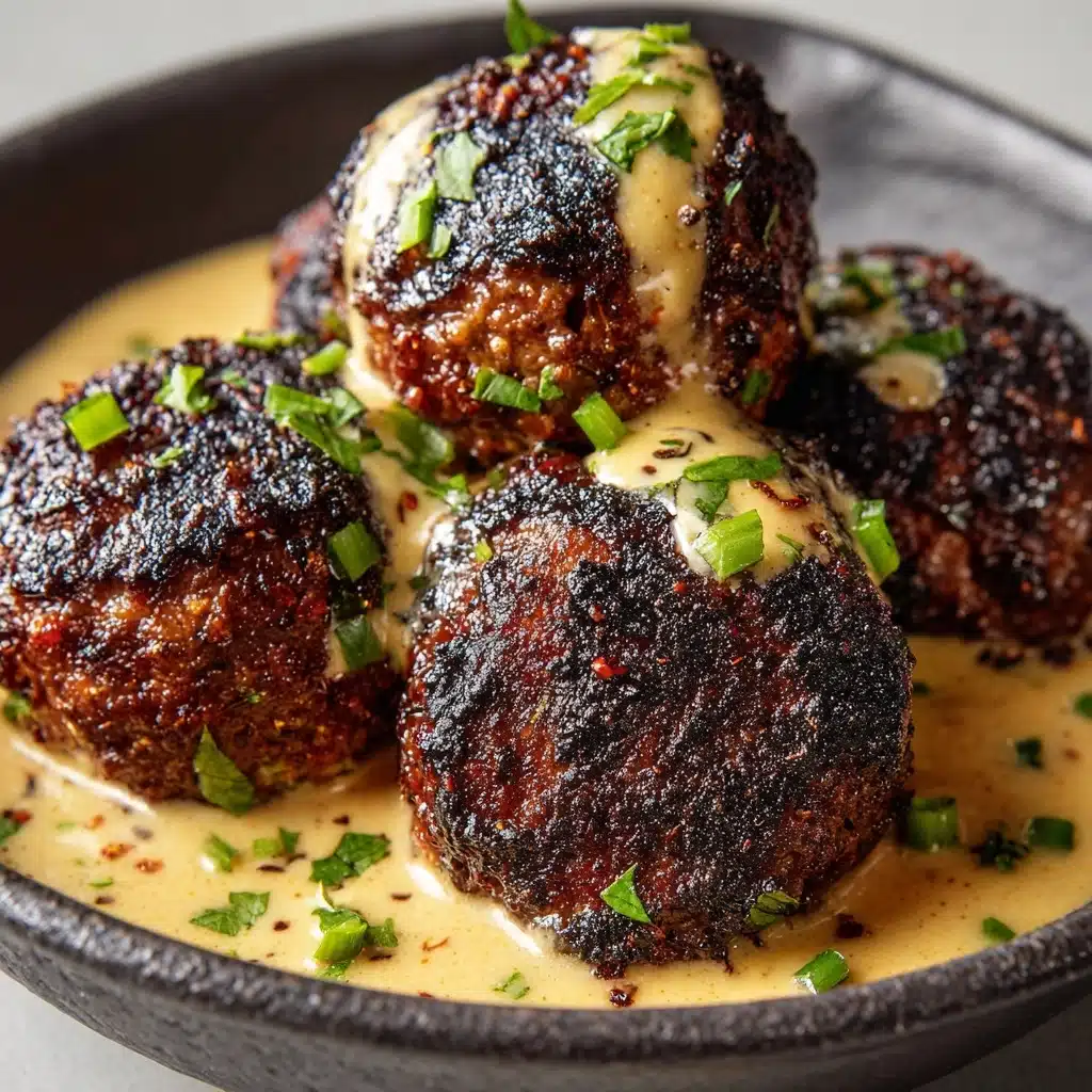 Juicy Korean-Style BBQ Meatballs with Spicy Mayo Sauce Recipe - Recipe Image