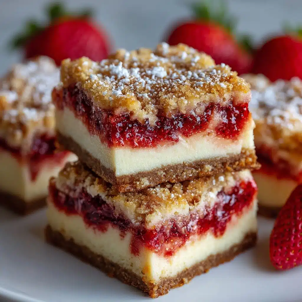 Strawberry Lemon Cheesecake Bars Recipe - Recipe Image