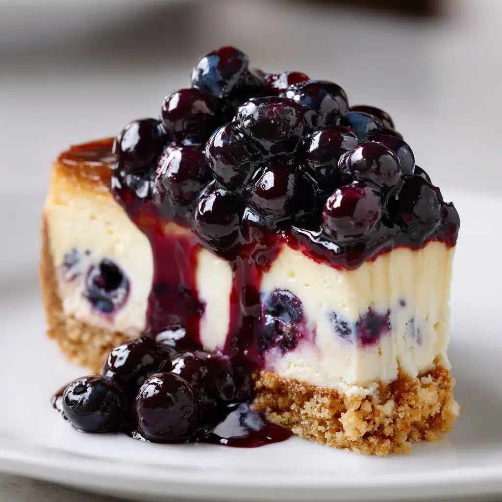 Blueberry Swirl Cheesecake with Silky Topping Recipe - Recipe Image