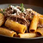 Slow Cooked Braised Beef Brisket Rigatoni with Tarragon Recipe