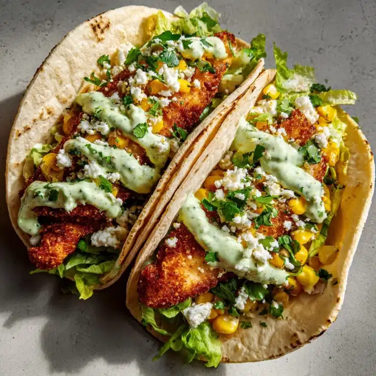 Fried Chicken Street Corn Tacos Recipe
