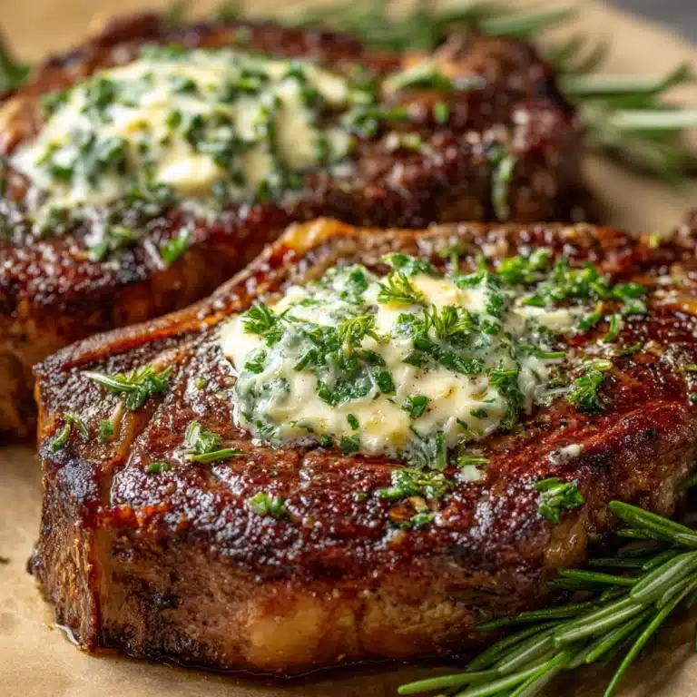 Air Fryer Ribeye Steak with Garlic Butter Recipe