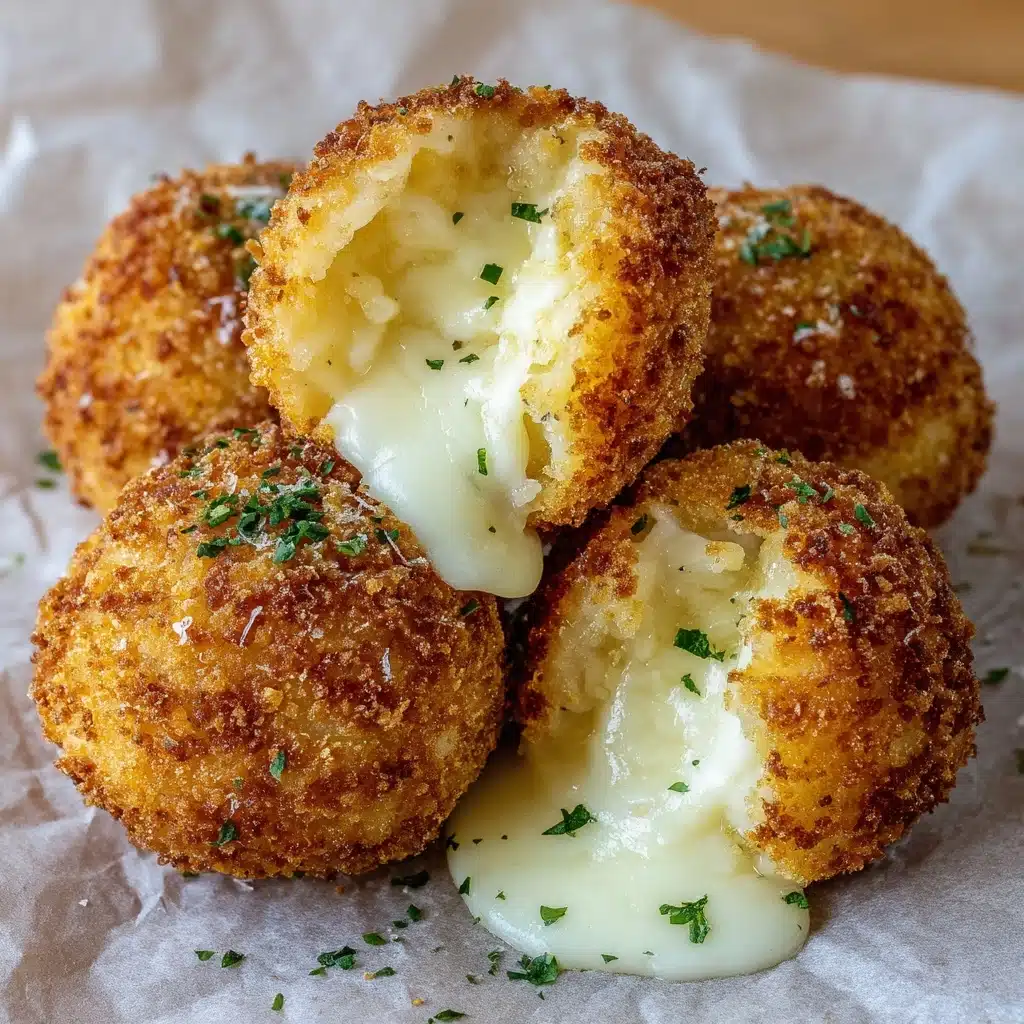 Cheesy Italian Arancini Balls Recipe - Recipe Image