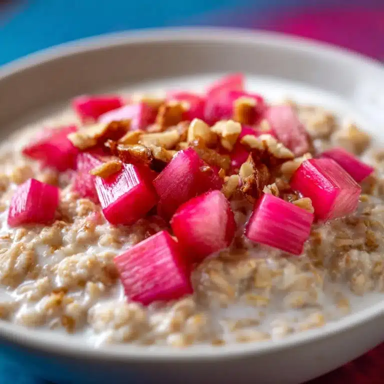 Creamy Rhubarb Overnight Oats Recipe