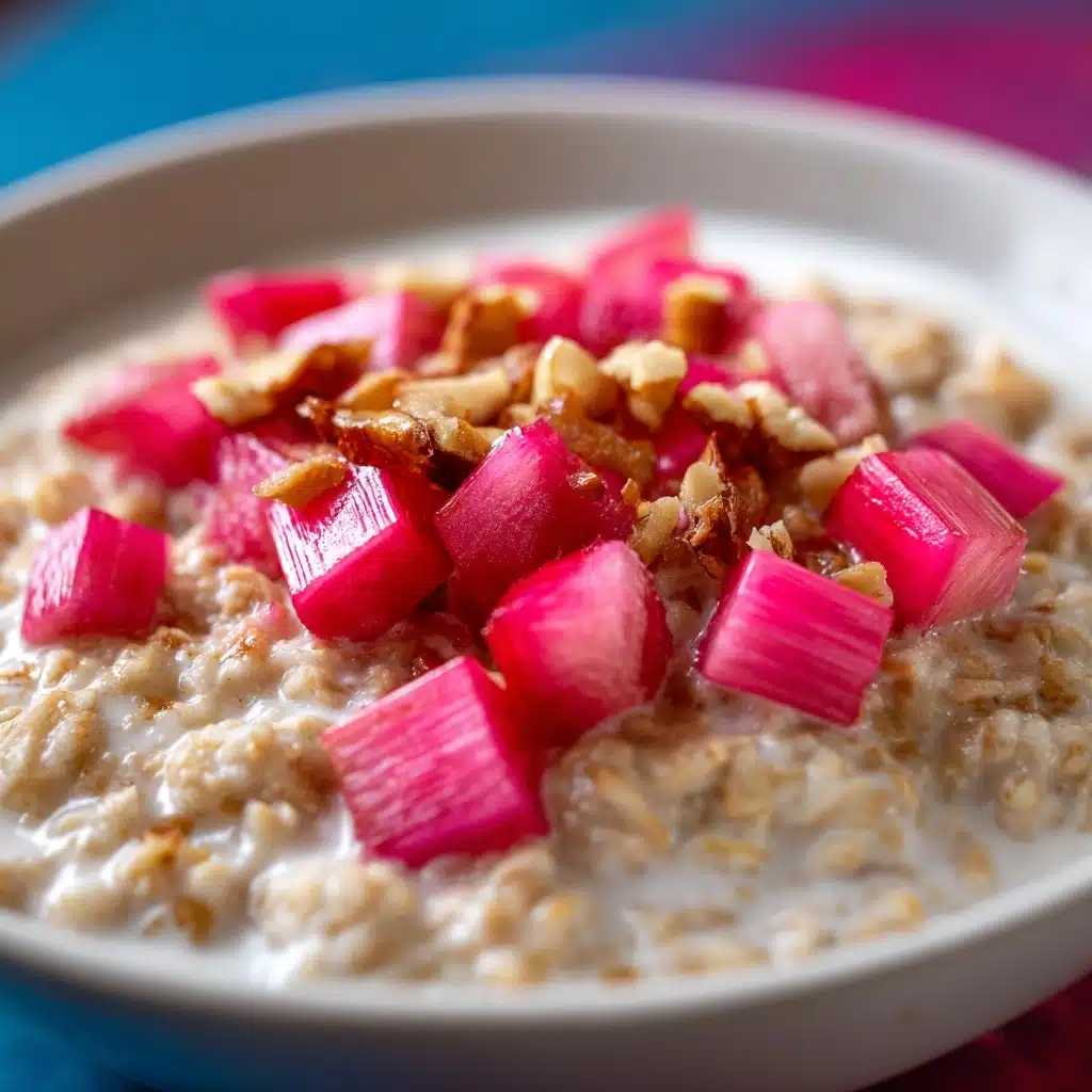 Creamy Rhubarb Overnight Oats Recipe