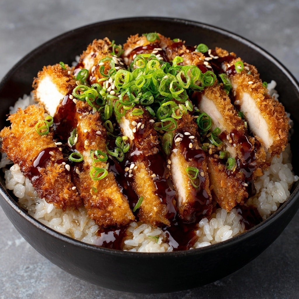 Delicious Japanese Katsu Bowls with Tonkatsu Sauce Recipe - Recipe Image