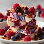 Frozen Yogurt Bark with Berries & Granola Recipe