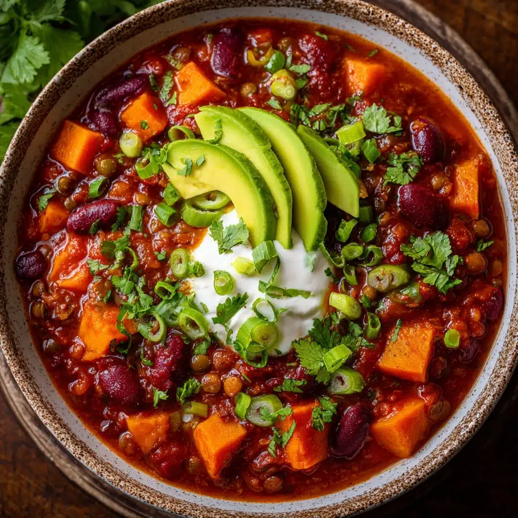 Vegan Sweet Potato Lentil Chili Recipe - Recipe Image