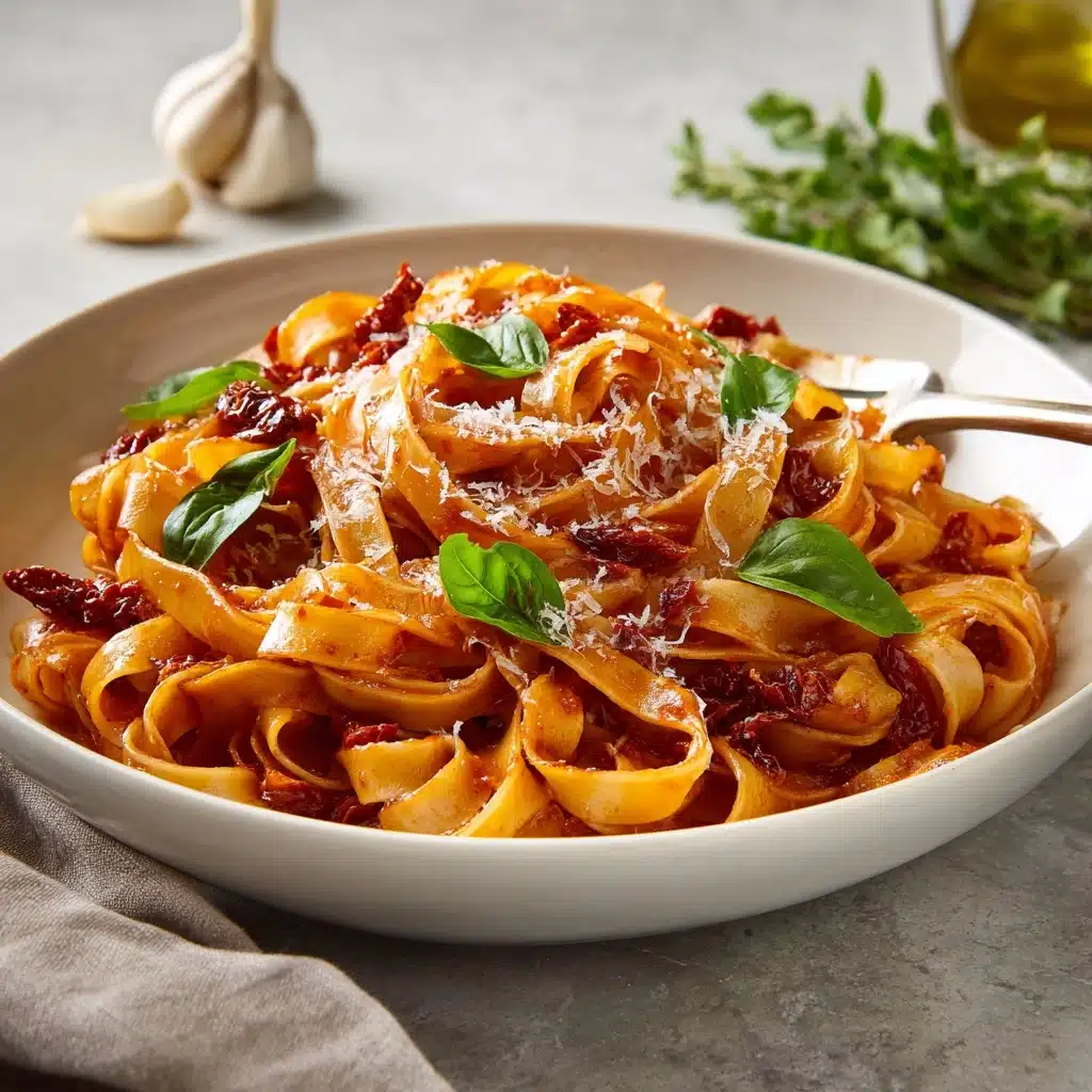 Vegan Creamy Sun-Dried Tomato Pasta Recipe - Recipe Image
