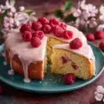 Raspberry Glazed Key Lime Cake Recipe