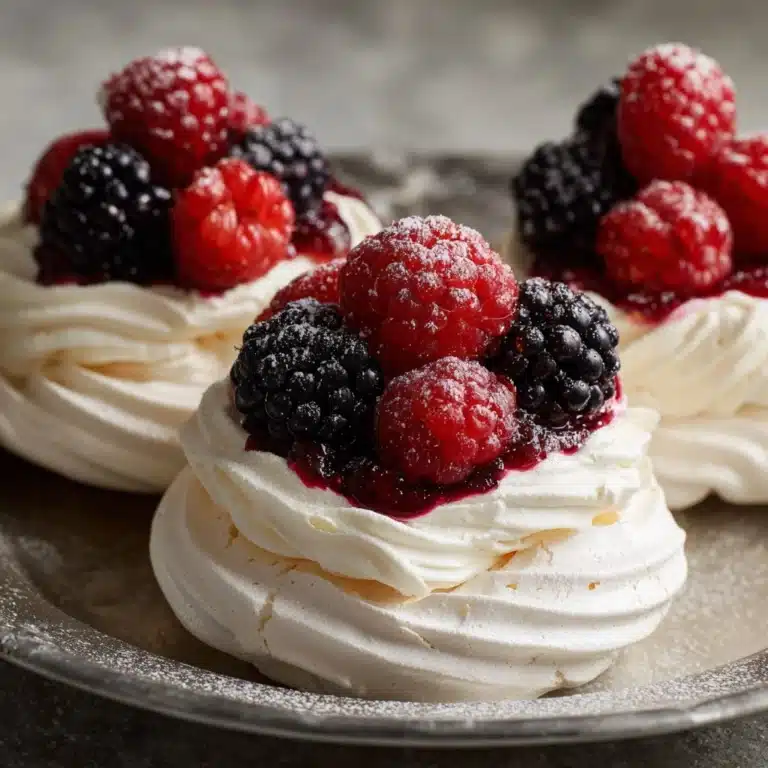 Toasted Coconut Mini Pavlovas with Coconut Custard Recipe