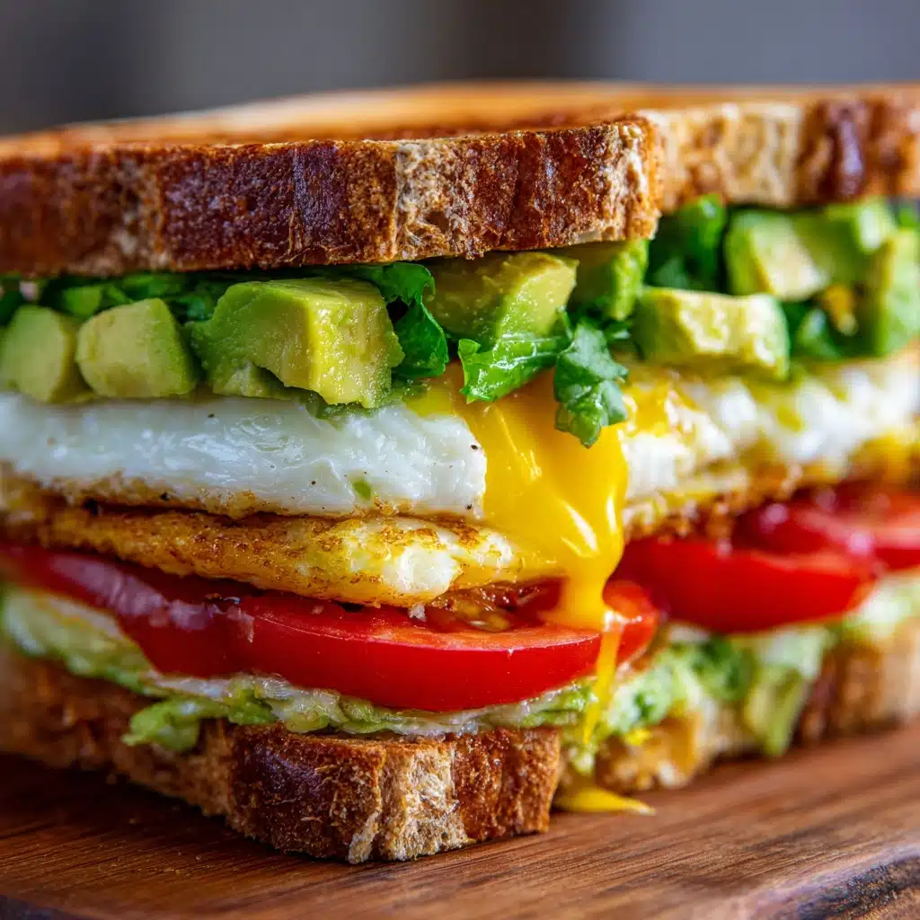 Easy Vegetarian Breakfast Egg Sandwich Recipe - Recipe Image