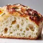 Rustic No-Knead Rosemary Garlic Bread Recipe