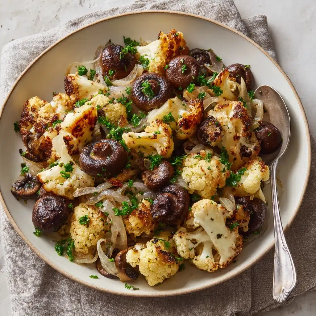 Garlic Cauliflower and Mushrooms Recipe