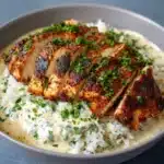 Chicken & Rice Bowls with Creamy Garlic Sauce Recipe