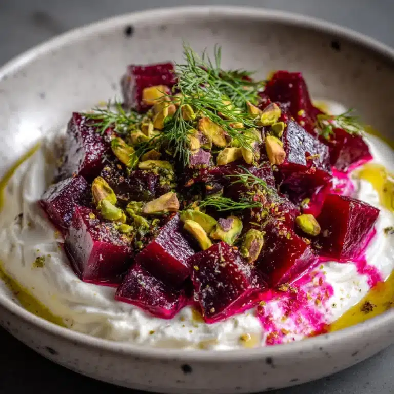 Whipped Feta with Beetroot, Dill & Pistachios Recipe
